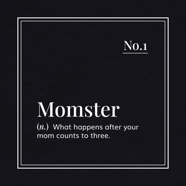 Funny definition art  - Momster - minimal design by ArtByMe